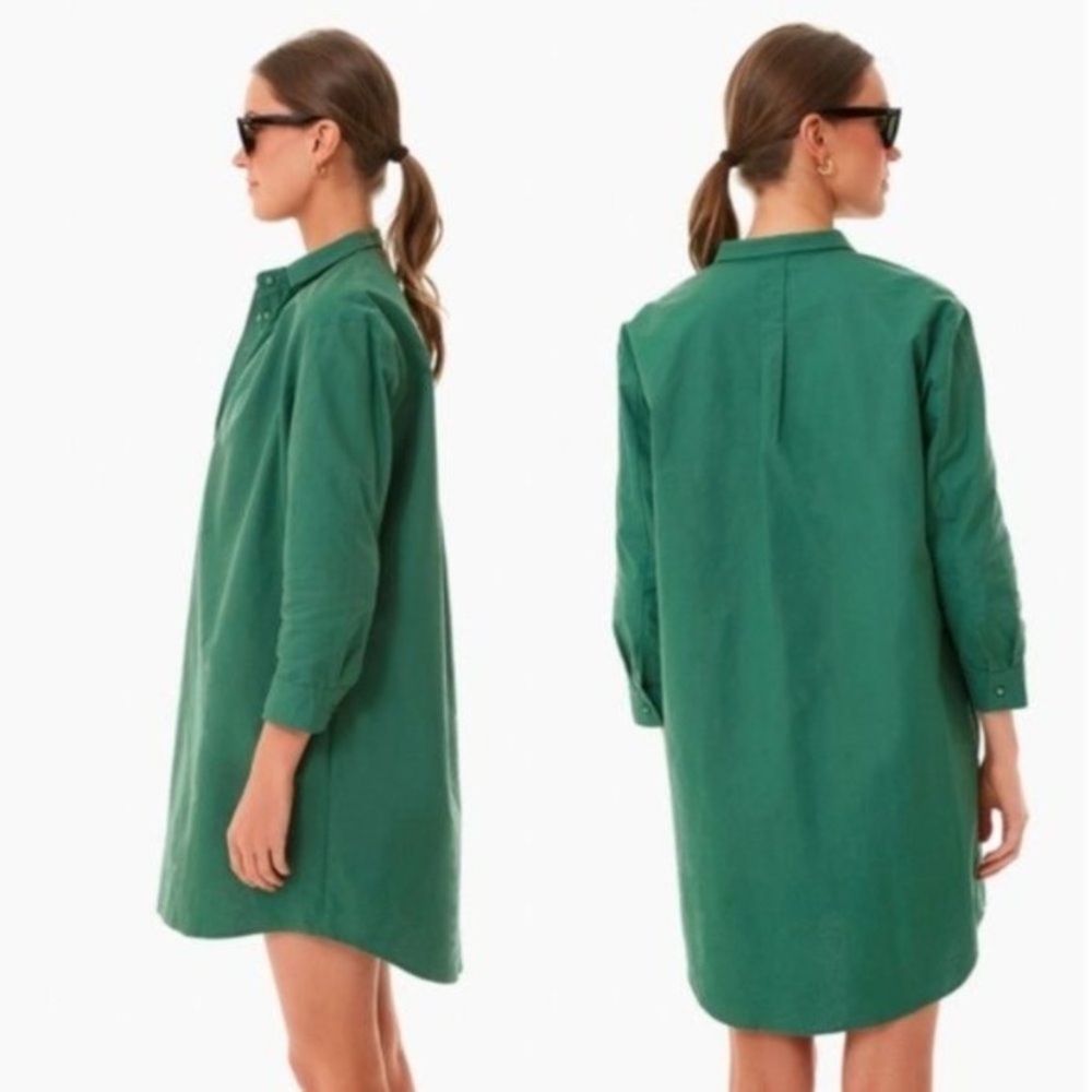 Pomander Place Green Polly Collared Preppy Shirt Dress Size XXL